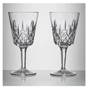 Waterford crystal connoisseur lismore Large Water Goblets Set of 2